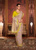 Mauve Dola Silk Embroidered Party-Wear Saree