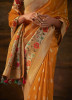 Orange Banarasi Dola Silk Weaving Saree For Traditional / Religious Occasions