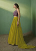 Olive Green Georgette Sequins-Work Wedding-Wear Stylish Lehenga Choli