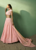 Pink Georgette Sequins-Work Wedding-Wear Stylish Lehenga Choli