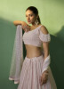 Light Pink Georgette Sequins-Work Wedding-Wear Stylish Lehenga Choli