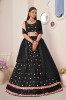 Black Net With Handwork Bridal-Wear Lehenga Choli