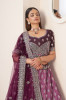 Purple Satin With Handwork Bridal-Wear Lehenga Choli