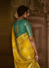 Yellow Viscose Dola Silk Zari Weaving Party-Wear Saree