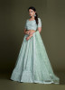 Light Blue Georgette Sequins-Work Lehenga Choli For Evening Party & Occasions
