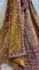 Golden Brown Velvet Handwork Wedding-Wear Bridal Lehenga Choli With Double Dupatta