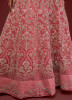 Pink Soft Net Embroidered Party-Wear Lehenga Choli