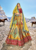Olive Green Banarasi Silk Jacquard With Handwork Wedding-Wear Bridal Lehenga Choli