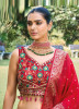 Crimson Red Silk Wedding-Wear Readymade Bridal Lehenga Choli