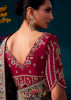 Navy Blue Kanjivaram Silk Wedding-Wear Saree With Handwork