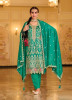 Jade Green Silk Embroidered Pant-Bottom Readymade Salwar Kameez For Traditional / Religious Occasions