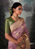Mauve Organza Silk Party-Wear Saree With Jacquard Weaving