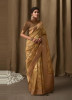 Burlywood Banarasi Tissue Weaving Jacquard Saree For Traditional / Religious Occasions