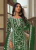 Green Embroidered Festive-Wear Straight-Cut Salwar Kameez