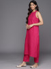 Regular Halter Neck Kurta With Trousers & Dupatta