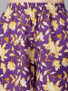 Violet & Yellow Floral Printed Empire Pure Cotton Kurta With Palazzos & Dupatta