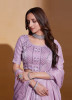 Lilac Organza Silk Sequins-Work Wedding-Wear Stylish Lehenga Choli