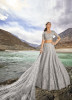 Silver Gray Pure Organza Sequins-Work Wedding-Wear Stylish Lehenga Choli