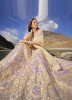 Light Peach Pure Net Sequins-Work Wedding-Wear Stylish Lehenga Choli