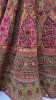 Dark Magenta Velvet Handwork Wedding-Wear Bridal Lehenga Choli With Double Dupatta