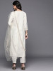 Women White Ethnic Motifs Embroidered Kurta with Trousers & With Dupatta