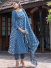 Ethnic Motifs Printed Empire Pure Cotton Kurta With Trousers & With Dupatta