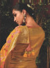 Orange Dola Silk Woven Party-Wear Saree
