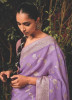 Lilac Dola Silk Woven Party-Wear Saree