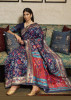 Blue Woven Silk Kashmiri Saree For Traditional / Religious Occasions