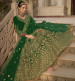 Green Velvet Embroidered Ramadan Special Floor-Length Salwar Kameez