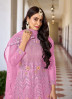 Pink Net Embroidered Ramadan Special Floor-Length Salwar Kameez