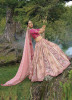 Pink Silk Handwork Wedding-Wear Bridal Lehenga Choli