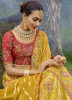 Mustard Yellow Silk Handwork Wedding-Wear Bridal Lehenga Choli