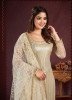 Beige Two Tone Net Sequins-Work Ramadan Special Straight-Cut Salwar Kameez