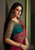 Magenta Silk Embroidered Festive-Wear Saree