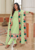 Light Green Georgette With Embroidery, Thread & Sequins-Work Party-Wear Salwar Kameez