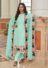 Aqua Georgette With Embroidery, Thread & Sequins-Work Party-Wear Salwar Kameez