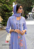 Wild Blue Cotton Thread-Work Pakistani Readymade Salwar Kameez For Traditional / Religious Occasions