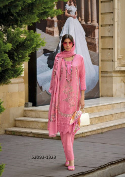 Pink Cotton Thread-Work Pakistani Readymade Salwar Kameez For Traditional / Religious Occasions