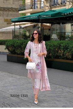 White Cotton Embroidered Festive-Wear Trending Readymade Salwar Kameez