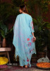 Sky Blue Organza Digitally Printed Party-Wear Pant-Bottom Readymade Salwar Kameez