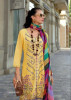 Yellow Cotton Embroidered Festive-Wear Pakistani Readymade Salwar Kameez