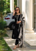 Black Organza Embroidered Festive-Wear Pant-Bottom Readymade Salwar Kameez