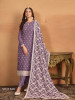 Lavender Faux Georgette Thread-Work Festive-Wear Plus-Size Salwar Kameez