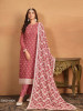 Light Coral Faux Georgette Thread-Work Festive-Wear Plus-Size Salwar Kameez