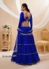 Blue Georgette Bandhani Printed Lehenga Choli For Traditional / Religious Occasions