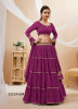 Purple Georgette Bandhani Printed Lehenga Choli For Traditional / Religious Occasions