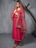 Ethnic Motifs Embroidered Zari Regular Pure Silk Kurta with Trousers & With Dupatta