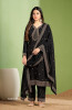 Black Georgette Embroidered Party-Wear Pant-Bottom Salwar Kameez