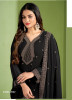 Black Georgette Embroidered Party-Wear Pant-Bottom Salwar Kameez